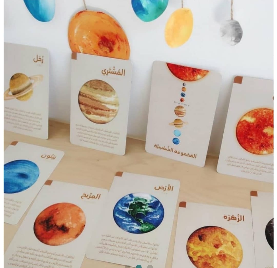 بطاقات النظام الشمسي بالعربية